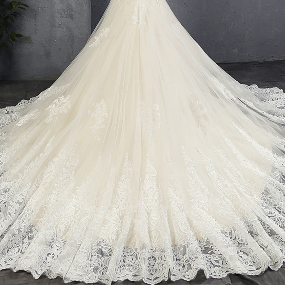 Appliques Tulle Mermaid Luxury Wedding Dress The Clothing Company Sydney
