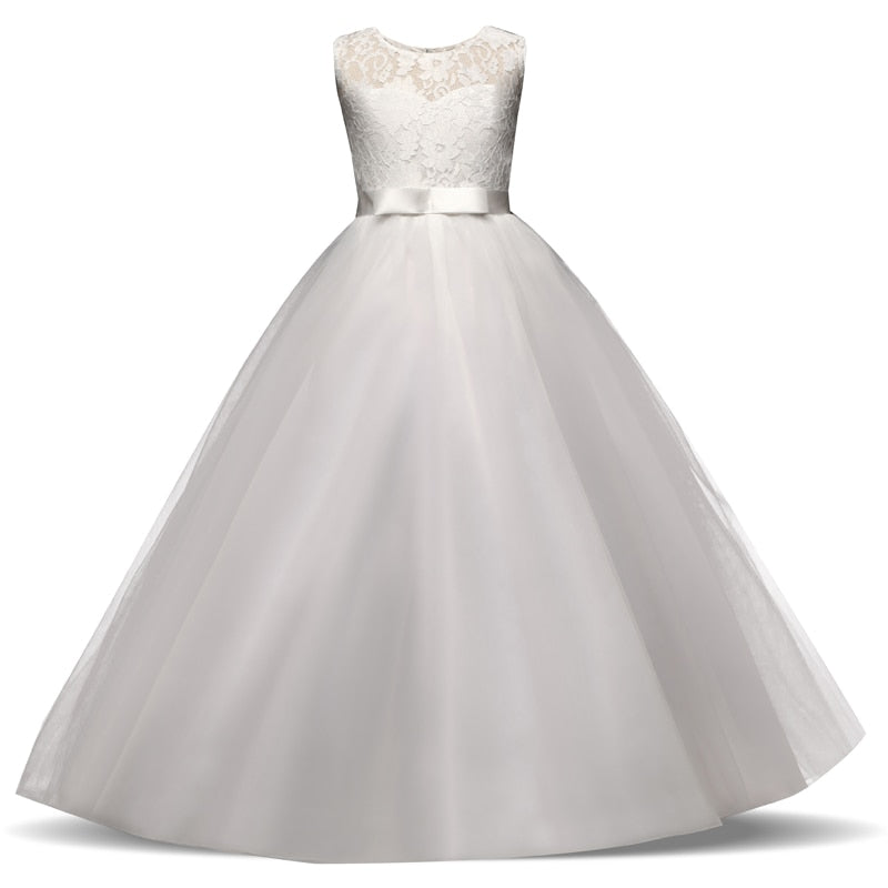 Fancy Flower Long Prom Gowns Teenagers Girls Children Party Kids Evening Formal Flower Girl Bridesmaid Wedding Dress The Clothing Company Sydney