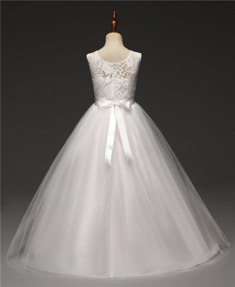 Fancy Flower Long Prom Gowns Teenagers Girls Children Party Kids Evening Formal Flower Girl Bridesmaid Wedding Dress The Clothing Company Sydney