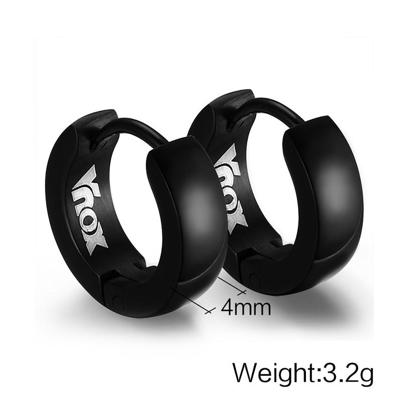 Rock Punk Huggie Earrings Stainless Steel Unique Small Hoop Earrings For Men Boho Jewelry The Clothing Company Sydney