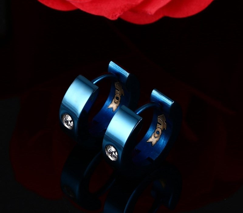 Rock Punk Huggie Earrings Stainless Steel Unique Small Hoop Earrings For Men Boho Jewelry The Clothing Company Sydney