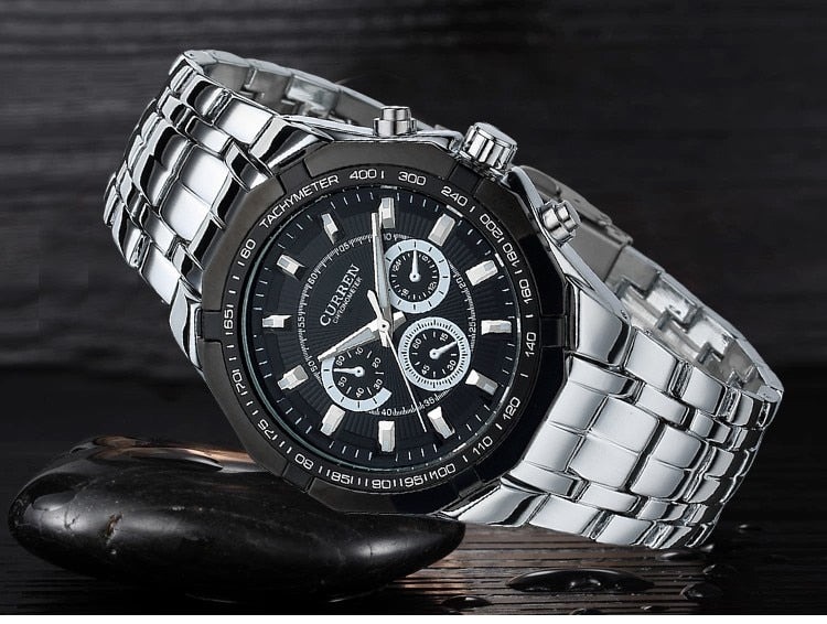Luxury Casual Military Quartz Sports Wristwatch Full Steel Water Resistant Men's Watch The Clothing Company Sydney