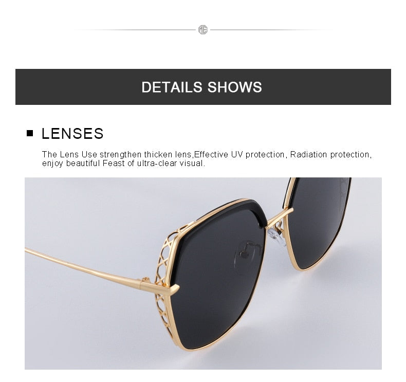 Women's Luxury Square Polarized Sunglasses Ladies Fashion Trending Sun glasses UV400 Protection The Clothing Company Sydney