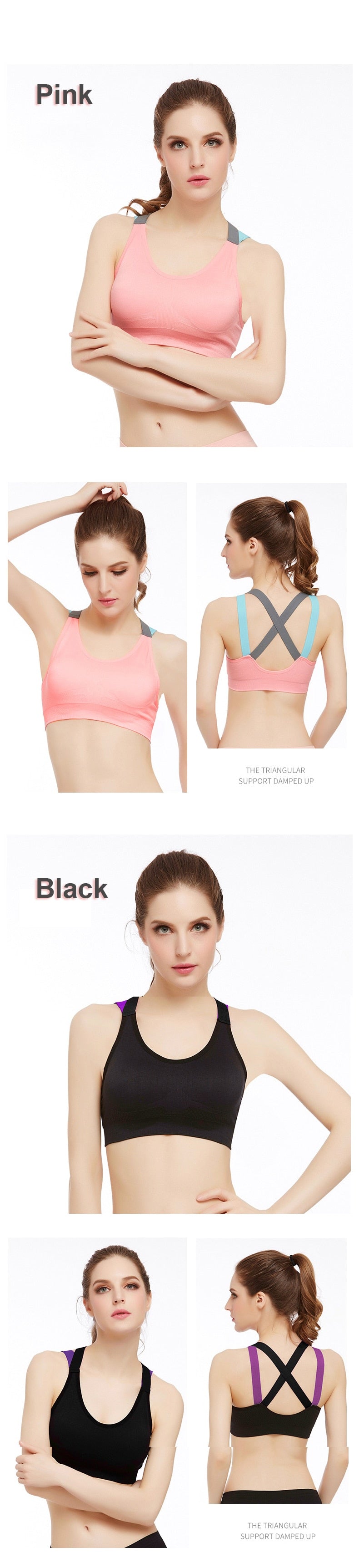 Seamless High Impact Yoga Fitness Underwear Push-up Sportswear bralette Gym Sports Bra The Clothing Company Sydney