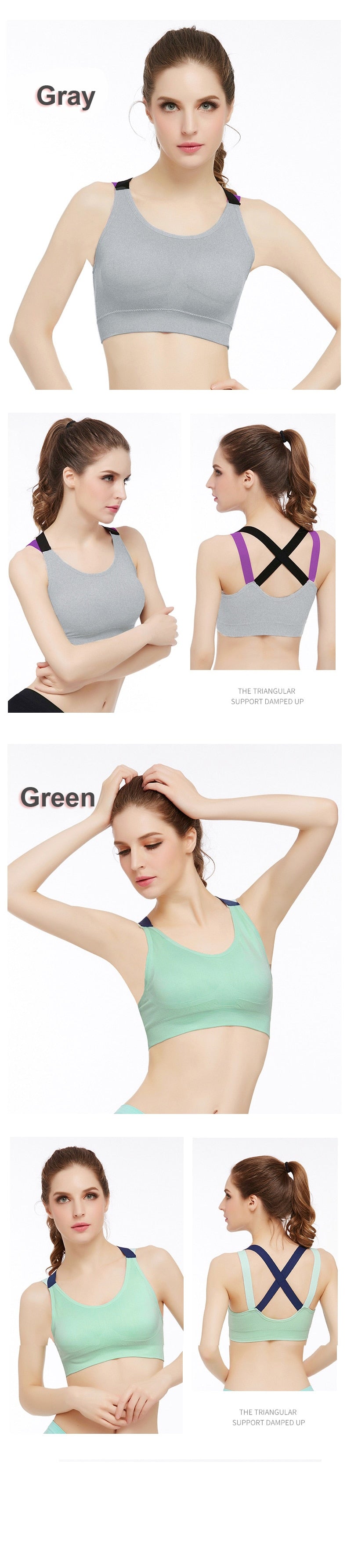 Seamless High Impact Yoga Fitness Underwear Push-up Sportswear bralette Gym Sports Bra The Clothing Company Sydney