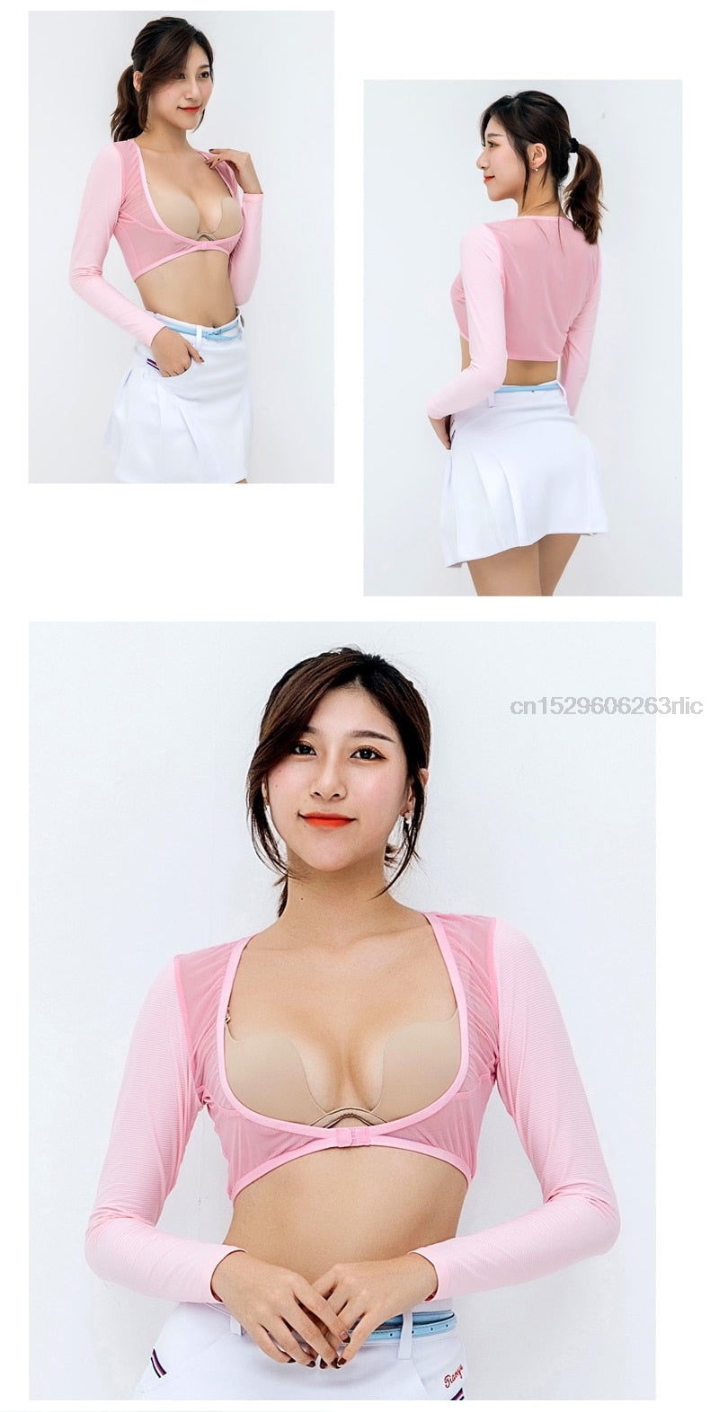 Women Golf Cooling Shawl Summer Sun Protection Arm Sleeves Ladies Long-Sleeved Ice Silk Shirt Vests Arm Sleeve The Clothing Company Sydney