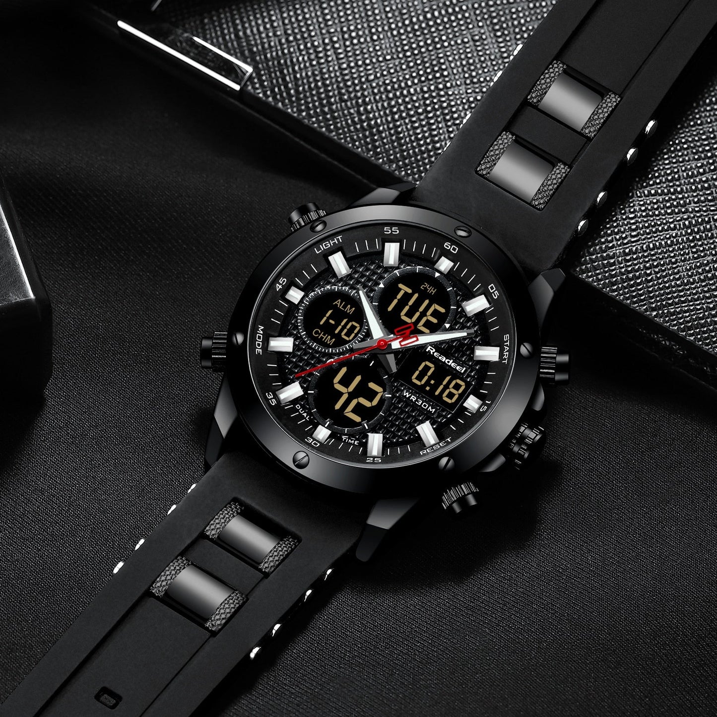 Mens Top Brand Luxury Chronograph Gold Men Watch Quartz Digital Led Sport Watch Waterproof Wristwatch The Clothing Company Sydney