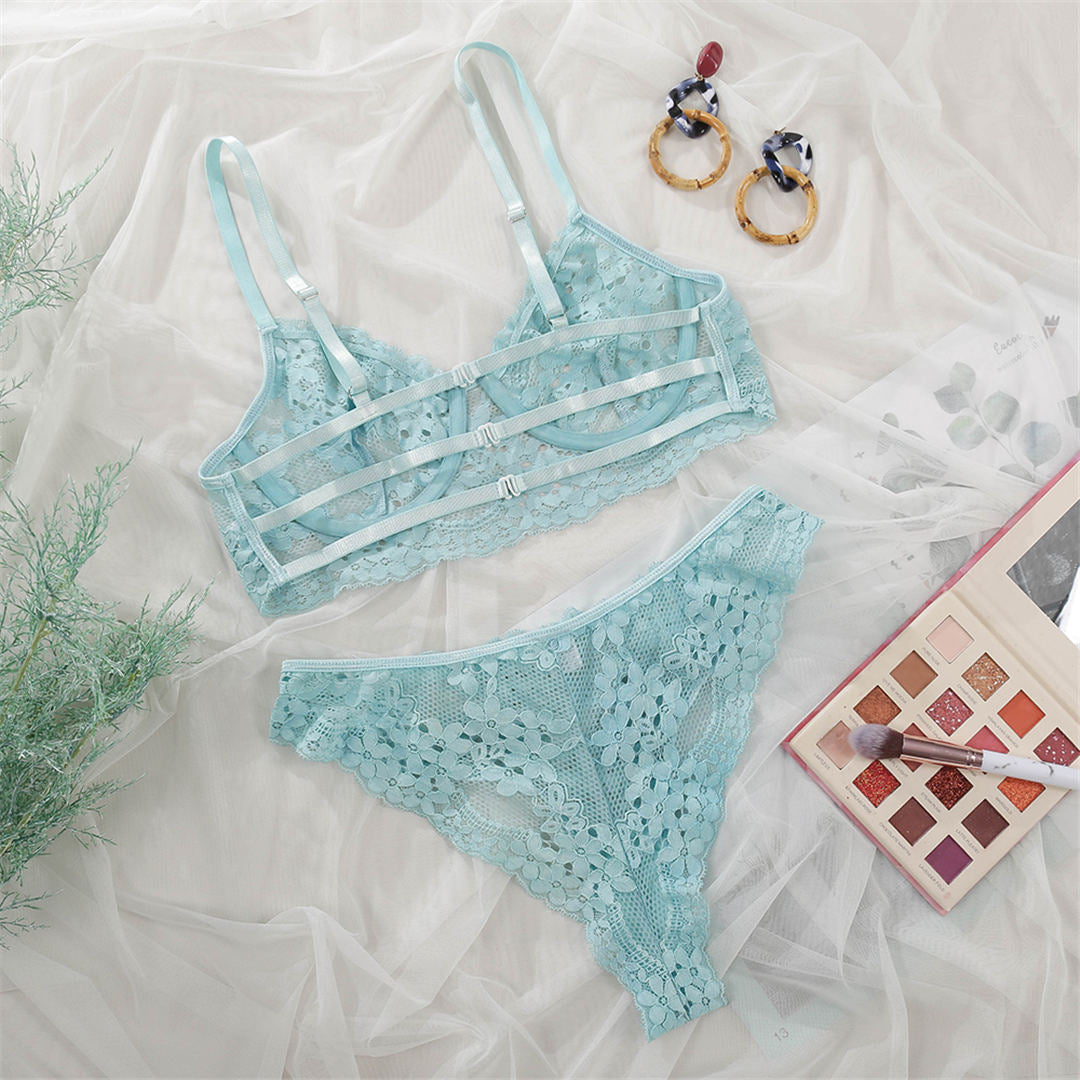 2 Piece See Through Underwear Lingerie Push up Bralette Panties Set The Clothing Company Sydney