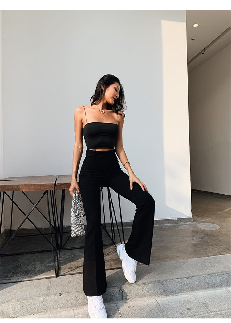 Spaghetti Stra Tank Halter Camisole Crop Top The Clothing Company Sydney