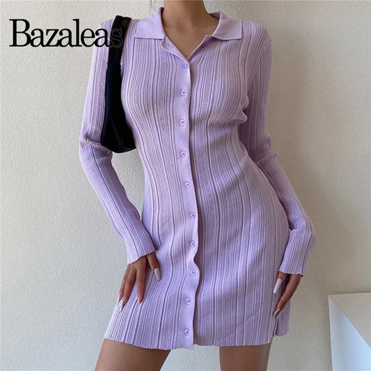 Slim Purple Blue Green Black Vintage Long Sleeve Fashion Hollow Out Women Mini Dress The Clothing Company Sydney