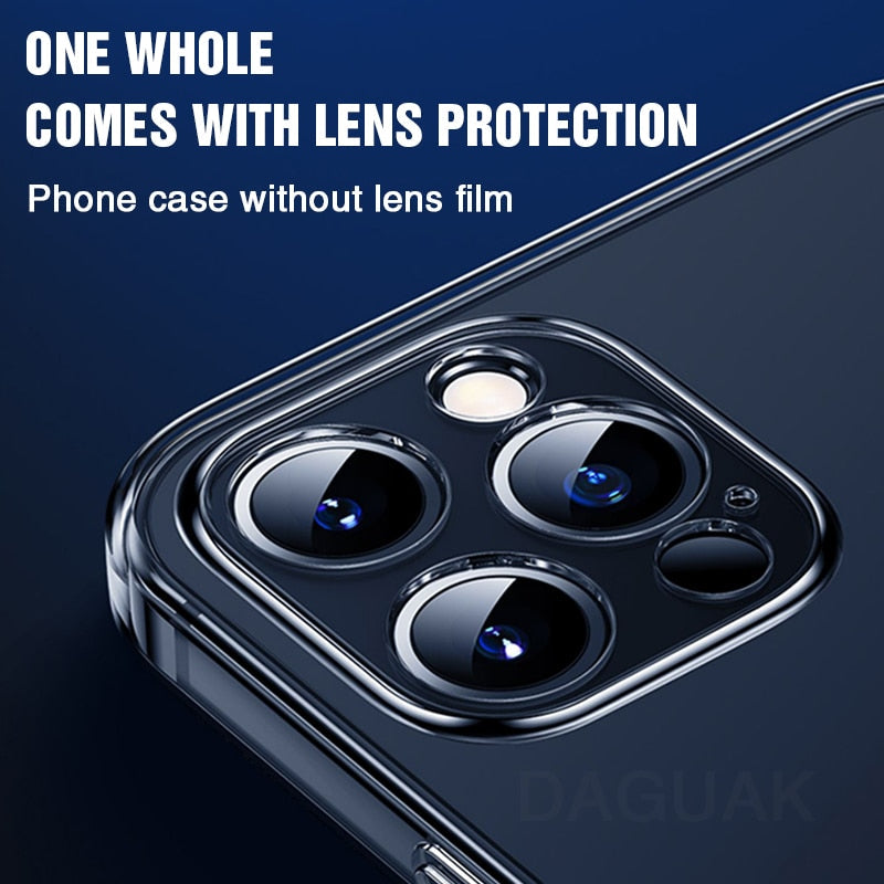 Camera Lens Protection Clear Phone Case For iPhone 12 Pro Max Silicone Soft Cover For iPhone 12 Mini Shockproof Back Cover The Clothing Company Sydney