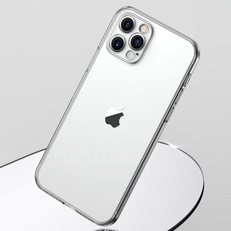 Camera Lens Protection Clear Phone Case For iPhone 12 Pro Max Silicone Soft Cover For iPhone 12 Mini Shockproof Back Cover The Clothing Company Sydney