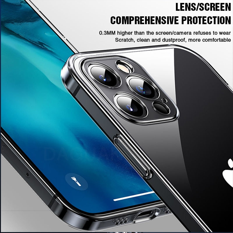 Camera Lens Protection Clear Phone Case For iPhone 12 Pro Max Silicone Soft Cover For iPhone 12 Mini Shockproof Back Cover The Clothing Company Sydney