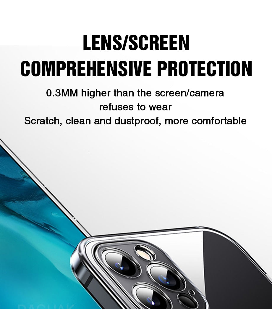 Camera Lens Protection Clear Phone Case For iPhone 12 Pro Max Silicone Soft Cover For iPhone 12 Mini Shockproof Back Cover The Clothing Company Sydney