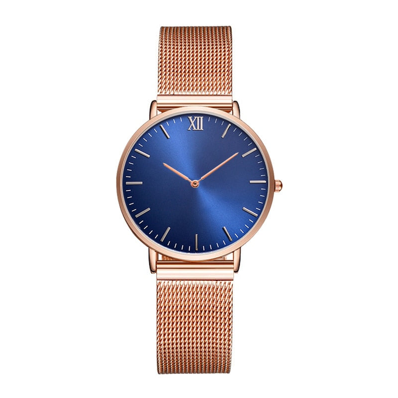 Customise Your Logo Classic Watches Women Rose Gold Stainless Steel Mesh Ladies Wrist Watches The Clothing Company Sydney