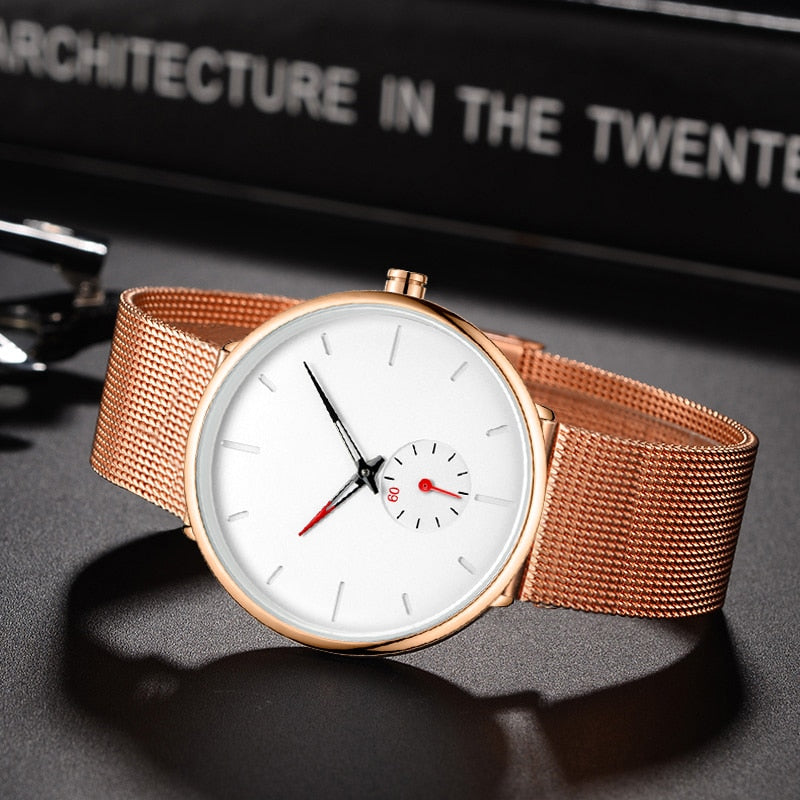 50 Piece Build Your Own Brand Watches Men Stainless Steel Mesh Custom Logo Label Personalized Watch The Clothing Company Sydney