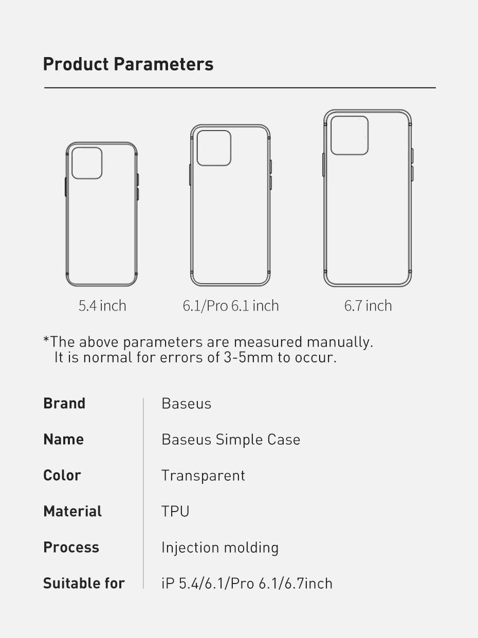 Baseus Phone Case For iPhone 12 mini Cover Clear Soft TPU Transparent Case For iPhone 11 Pro Xs Max X XR Case The Clothing Company Sydney
