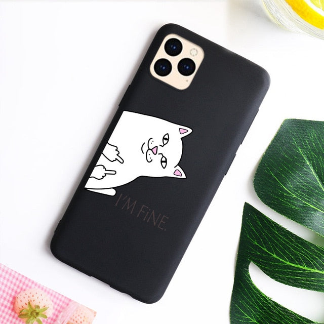 Cute Cat Case For IPhone SE 2020 Case Phone Bumper For Iphone 12 11 Pro max Mini 7 8 XR XS Max X 6 6s Plus 5 SE 5s Covers The Clothing Company Sydney