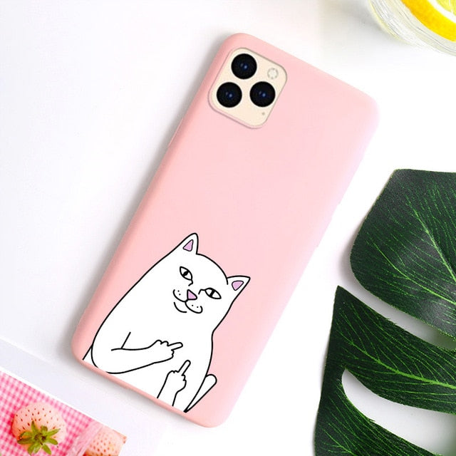 Cute Cat Case For IPhone SE 2020 Case Phone Bumper For Iphone 12 11 Pro max Mini 7 8 XR XS Max X 6 6s Plus 5 SE 5s Covers The Clothing Company Sydney
