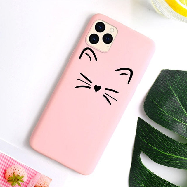 Cute Cat Case For IPhone SE 2020 Case Phone Bumper For Iphone 12 11 Pro max Mini 7 8 XR XS Max X 6 6s Plus 5 SE 5s Covers The Clothing Company Sydney