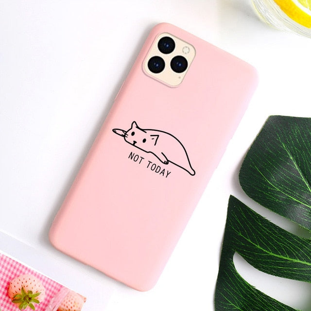 Cute Cat Case For IPhone SE 2020 Case Phone Bumper For Iphone 12 11 Pro max Mini 7 8 XR XS Max X 6 6s Plus 5 SE 5s Covers The Clothing Company Sydney