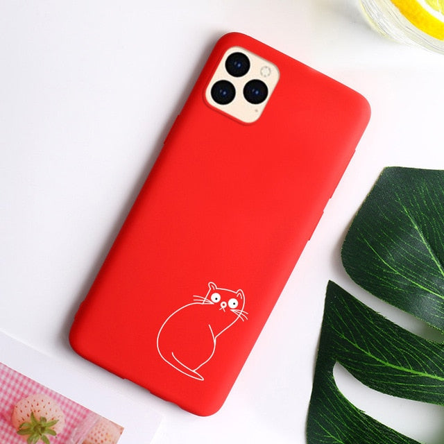 Cute Cat Case For IPhone SE 2020 Case Phone Bumper For Iphone 12 11 Pro max Mini 7 8 XR XS Max X 6 6s Plus 5 SE 5s Covers The Clothing Company Sydney