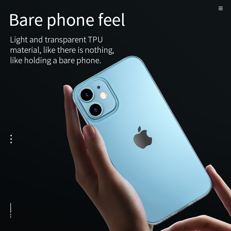 Original Clear Soft TPU Case for iPhone 12 12 Pro Max 12 mini Transparent Protective Cover Ultra thin Protection Case The Clothing Company Sydney