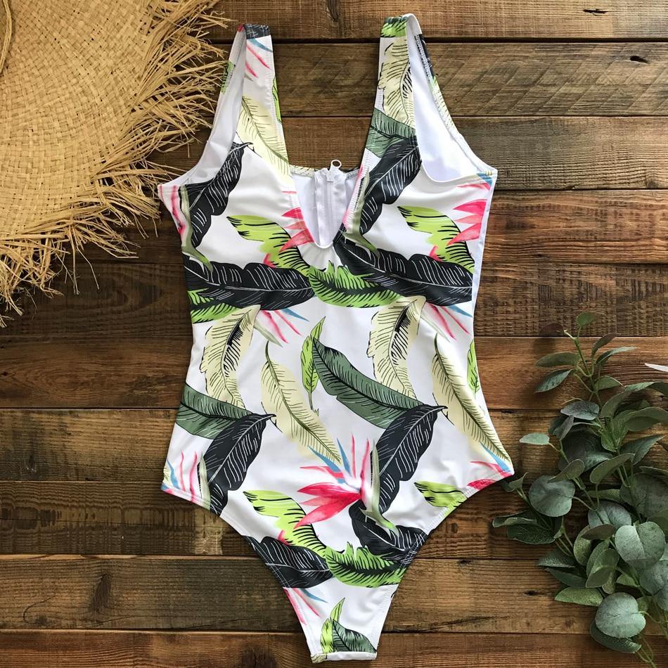 Printed One Piece Swimwear Swimsuit Sexy Monokini Padded Swim Suit Retro Bodysuit Bathing Suit High Cut Beach Wear The Clothing Company Sydney