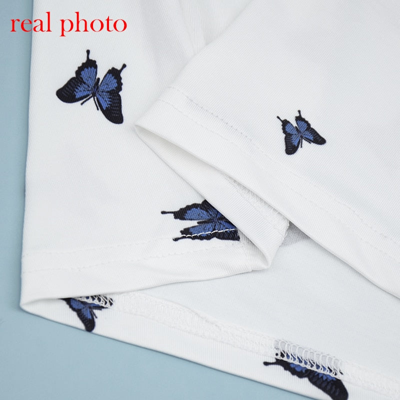 Butterfly Print V-Neck Backless Mini Club Party Skinny Short Dresses Bodycon Dress The Clothing Company Sydney