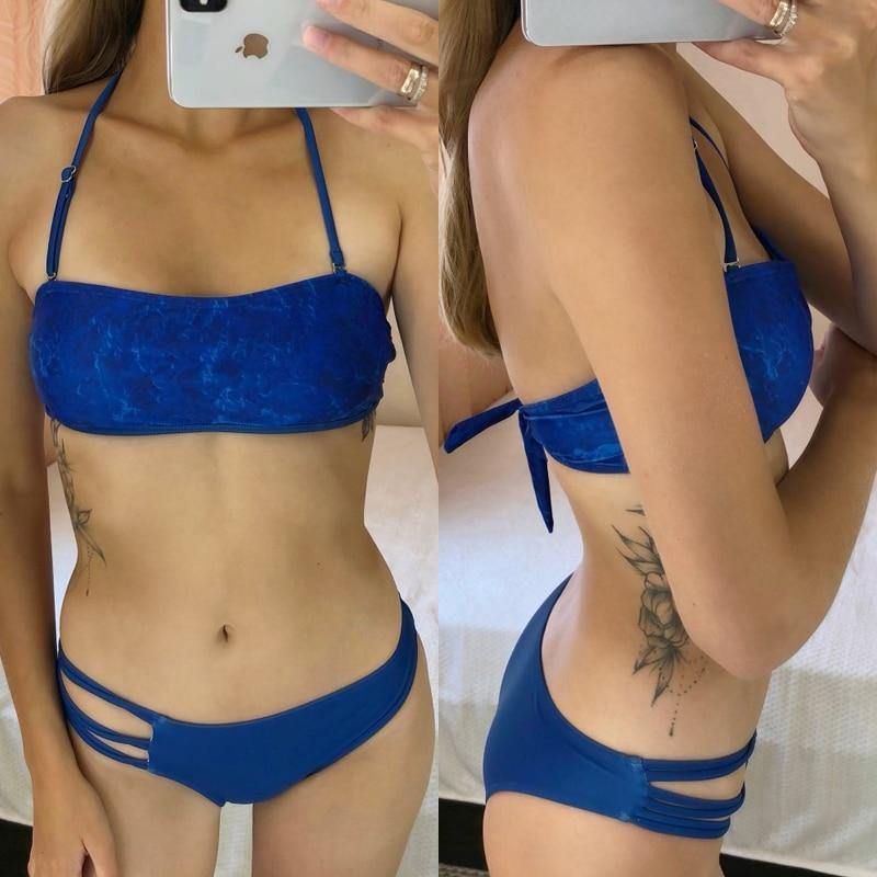 2 Piece High Waist Swimsuit Tube Top Swimwear Summer Plus Size Beachwear Bathing Suit Brazilian Bikini Set The Clothing Company Sydney