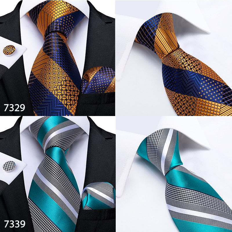 3 Piece Designer Mens Wedding Tie Gold Black Striped Silk Neck Ties Hanky Cufflinks Set The Clothing Company Sydney