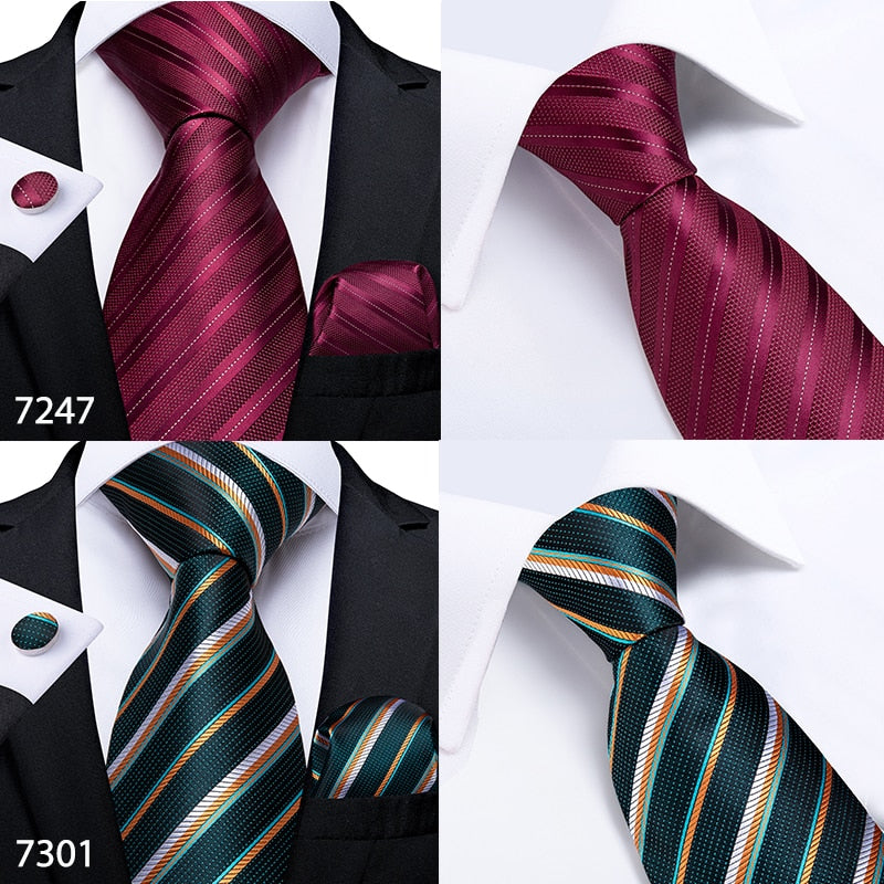 3 Piece Designer Mens Wedding Tie Gold Black Striped Silk Neck Ties Hanky Cufflinks Set The Clothing Company Sydney