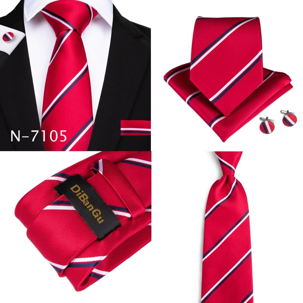 3 Piece Designer Mens Wedding Tie Gold Black Striped Silk Neck Ties Hanky Cufflinks Set The Clothing Company Sydney