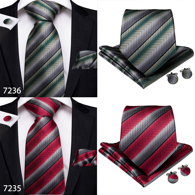 3 Piece Designer Mens Wedding Tie Gold Black Striped Silk Neck Ties Hanky Cufflinks Set The Clothing Company Sydney