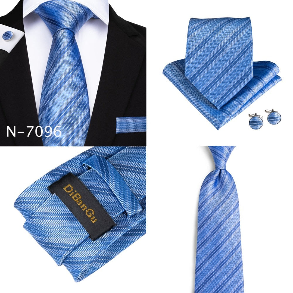3 Piece Designer Mens Wedding Tie Gold Black Striped Silk Neck Ties Hanky Cufflinks Set The Clothing Company Sydney