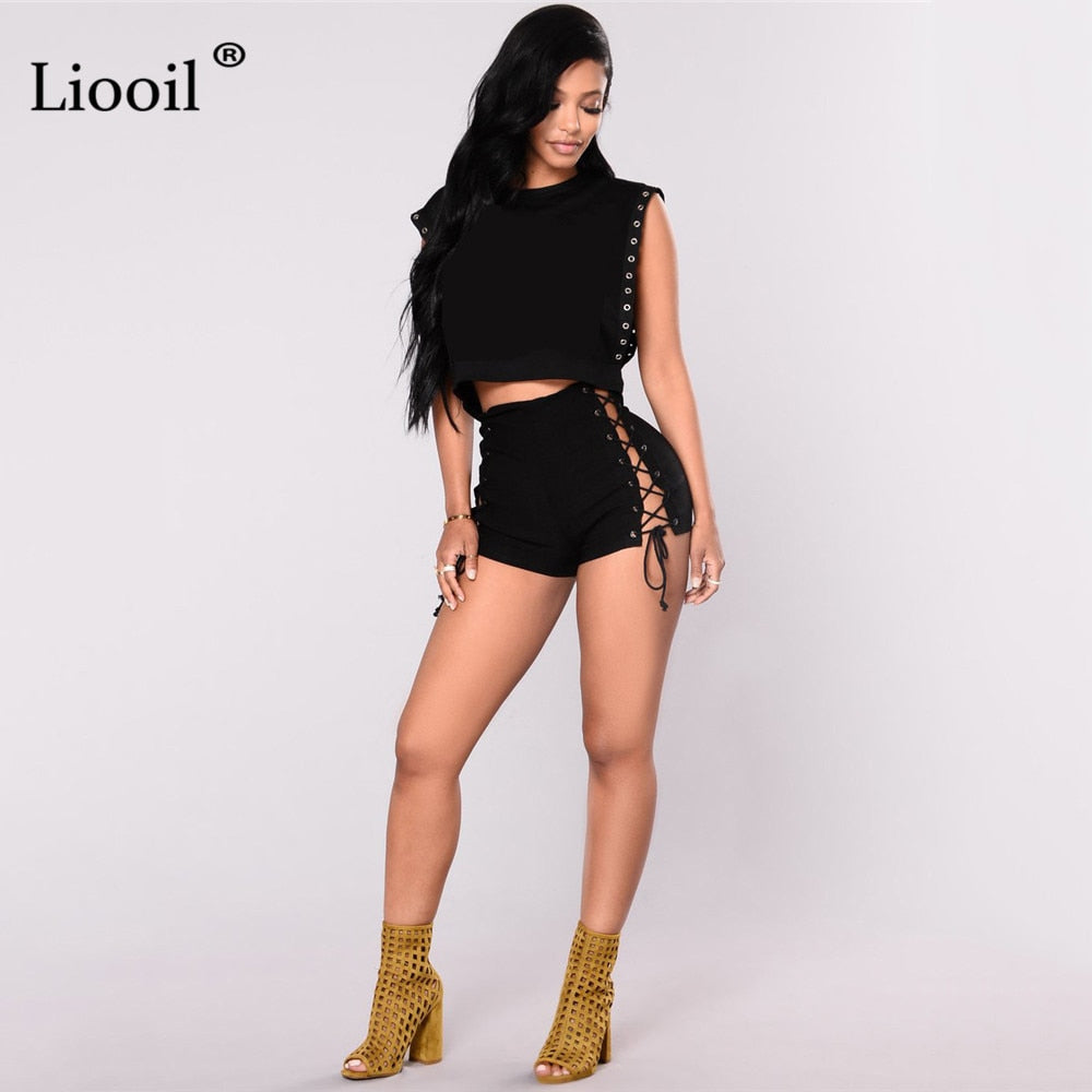 Sexy Bandage Jeans Shorts Women Rave Streetwear Hollow Out High Waist Jean Short Black Bodycon Denim Shorts The Clothing Company Sydney