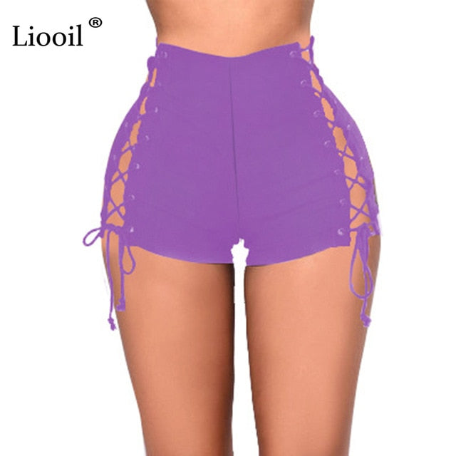 Sexy Bandage Jeans Shorts Women Rave Streetwear Hollow Out High Waist Jean Short Black Bodycon Denim Shorts The Clothing Company Sydney
