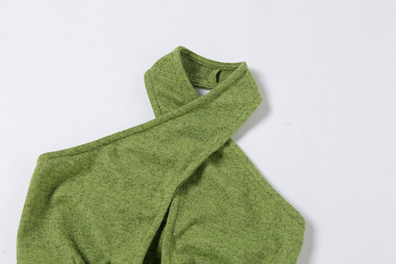 Bandage Halter Crop Sleeveless Backless Club Party Chic Wrap Cropped Slim Streetwear Top The Clothing Company Sydney