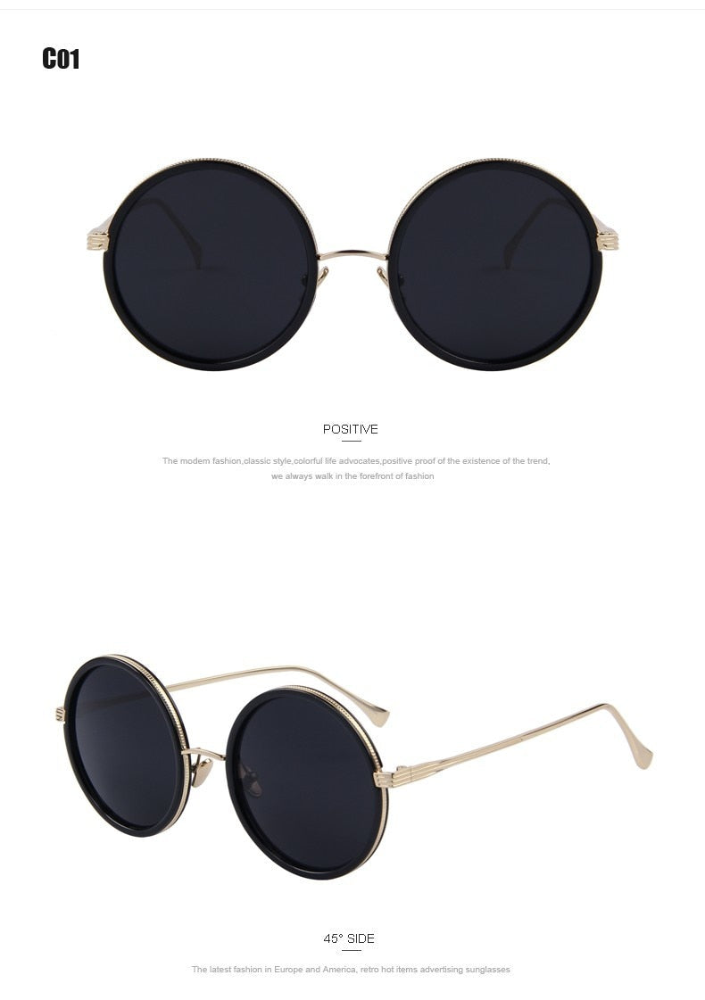 Ladies Fashion Round UV 400 Brand Designer Classic Shades Men Luxury Sunglasses The Clothing Company Sydney