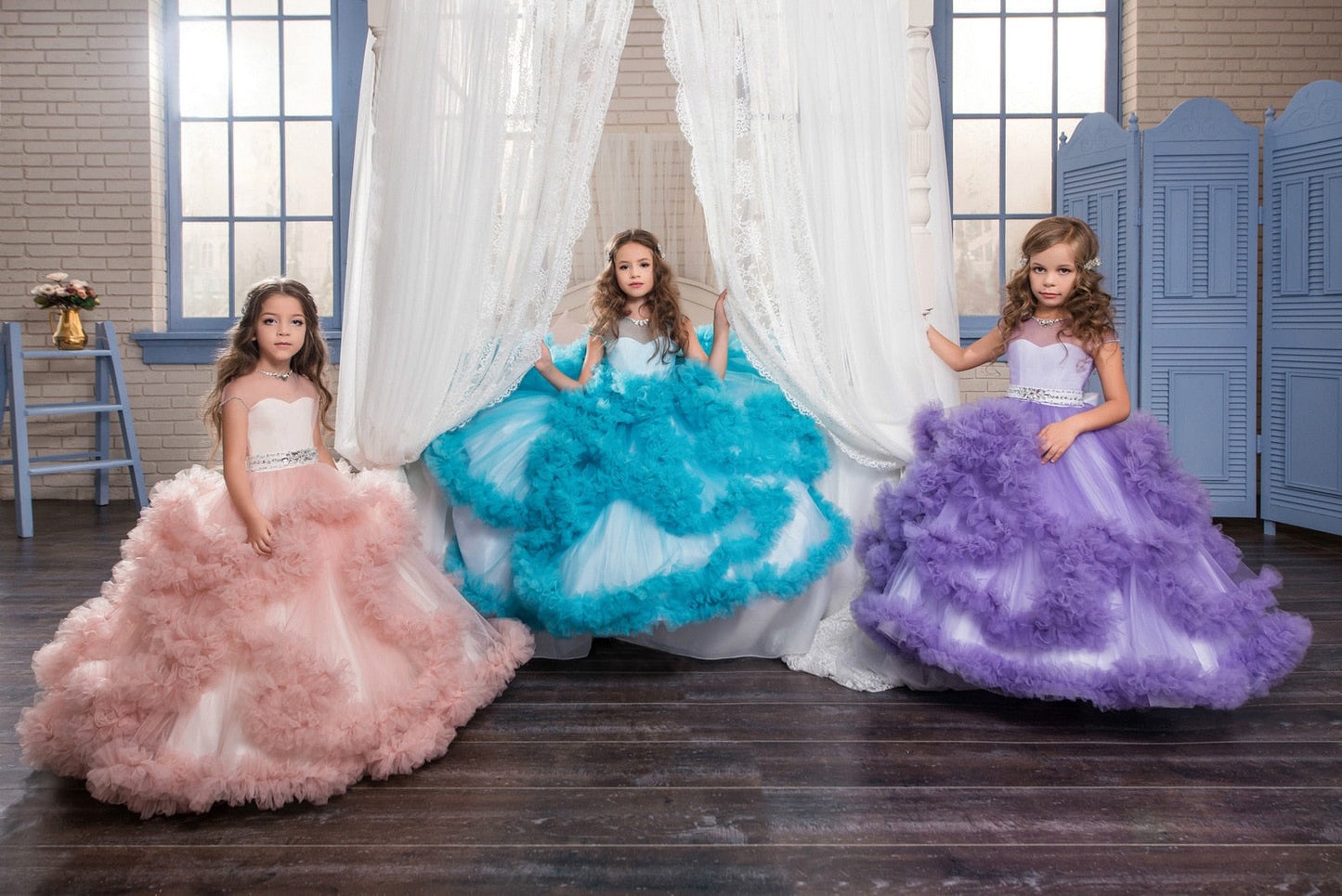 Summer White Lace Flower Girls Costume Long Party Bridesmaid Childrens Wedding Dress The Clothing Company Sydney