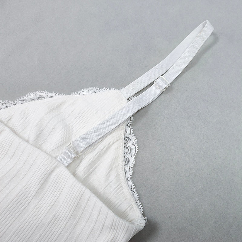 White Summer Ribbed V-neck backless Camisole Mini Shorts 2 Piece Set Pink Casual Outfit The Clothing Company Sydney