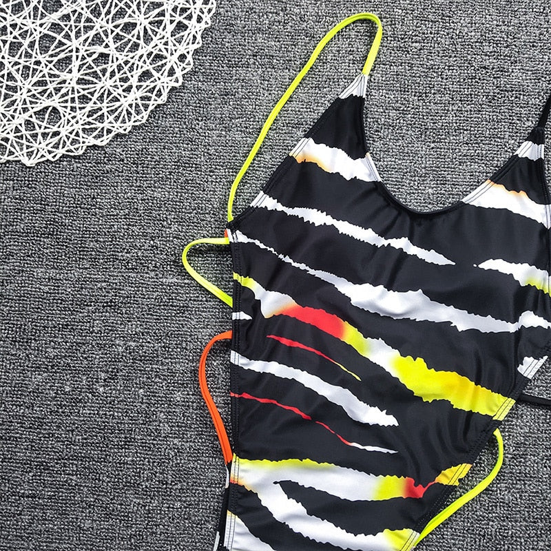 High Leg cut One Piece Swimsuit Thong Swimwear Trikini Backless Monokini Brazilian Bathing Suit The Clothing Company Sydney