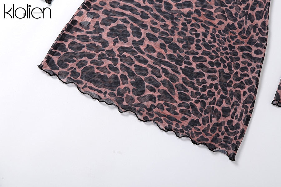 Autumn Fashion Sexy Hollow Out Backless Leopard Print Casual Street Party Vacation Beach Bodycon Dress The Clothing Company Sydney