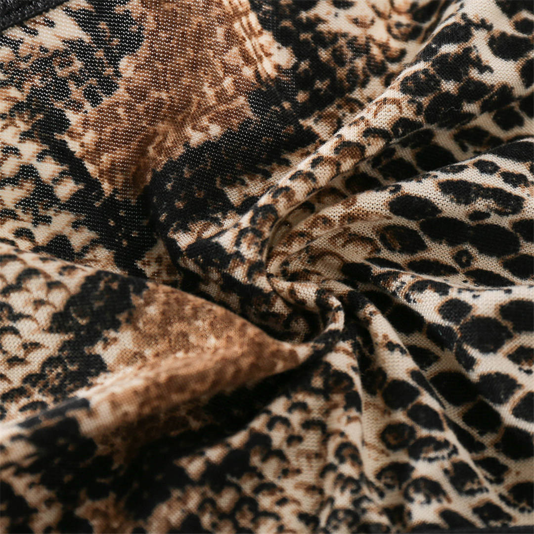 2 Piece Women's Thong Sexy Underwear Set Bra Brassiere Panties Bra Sets Sexy Snake Skin Leopard Lingerie Set The Clothing Company Sydney