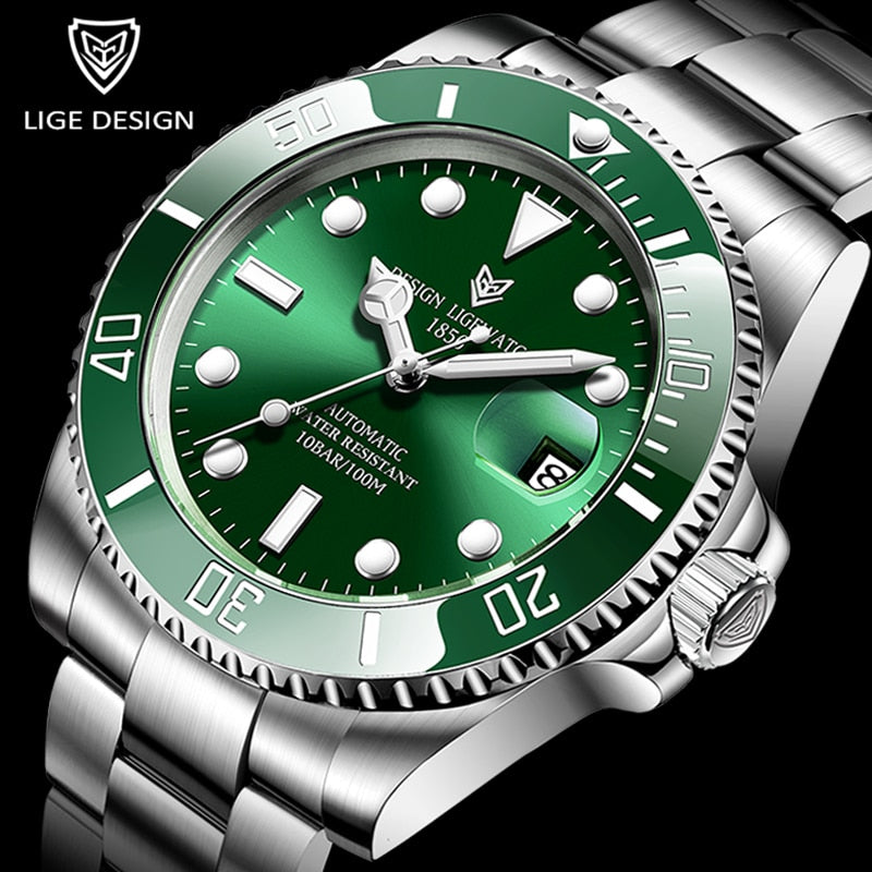 Mens Automatic Mechanical Tourbillon Clock Fashion Sport Diving Watch 100ATM Waterproof Luminous Watches The Clothing Company Sydney