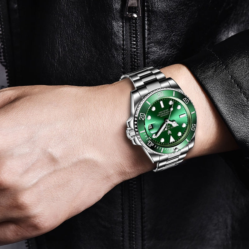 Mens Automatic Mechanical Tourbillon Clock Fashion Sport Diving Watch 100ATM Waterproof Luminous Watches The Clothing Company Sydney