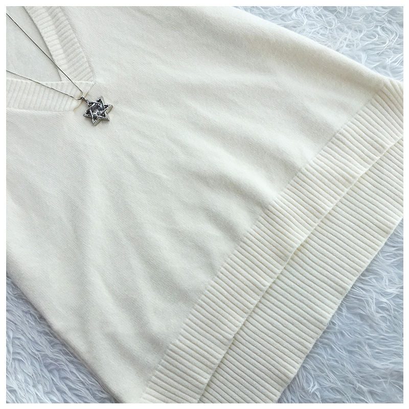 V-neck knitted vest women's autumn and winter loose sleeveless sweater The Clothing Company Sydney