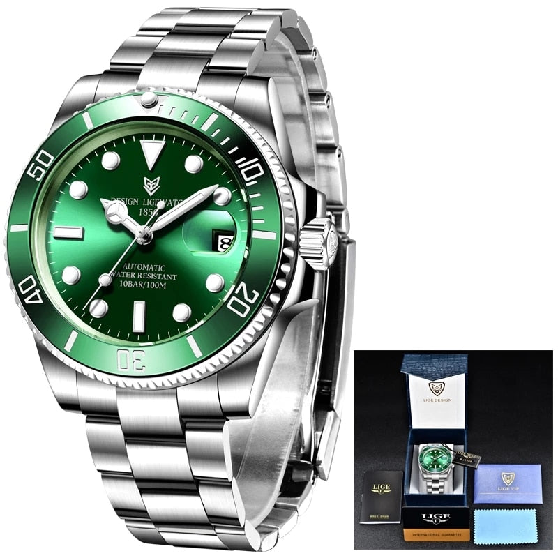 Mens Automatic Mechanical Tourbillon Clock Fashion Sport Diving Watch 100ATM Waterproof Luminous Watches The Clothing Company Sydney