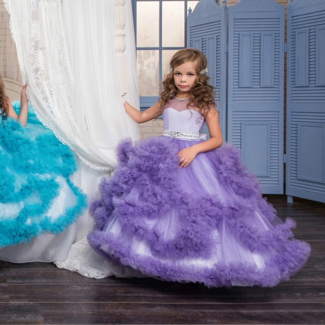 Summer White Lace Flower Girls Costume Long Party Bridesmaid Childrens Wedding Dress The Clothing Company Sydney