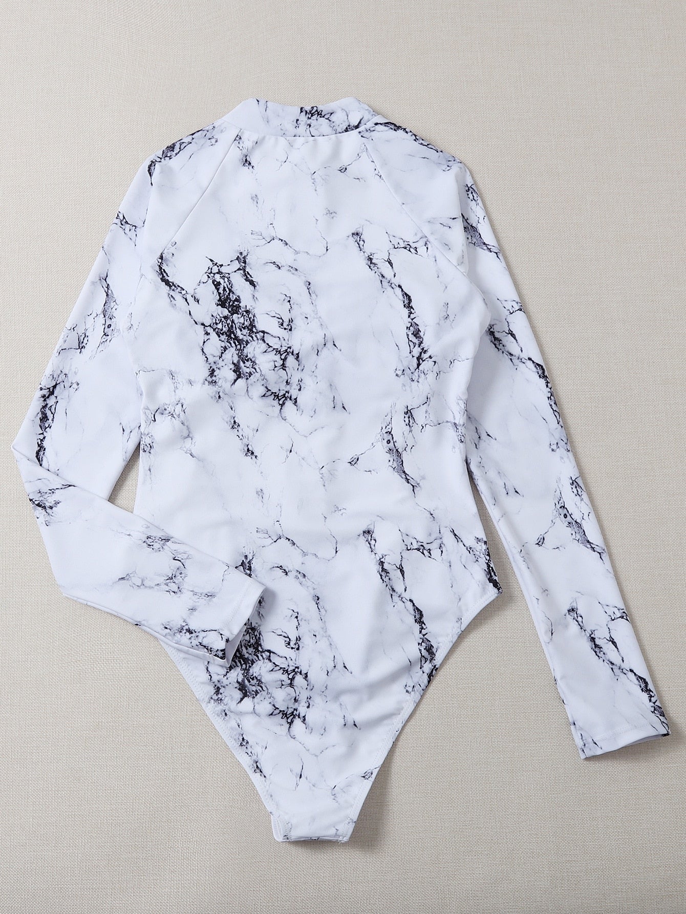 Summer Print Zipper One Piece Swimsuit Closed Long Sleeve Swimwear Sports Surfing Swimming Bathing Suit Beach Wear The Clothing Company Sydney